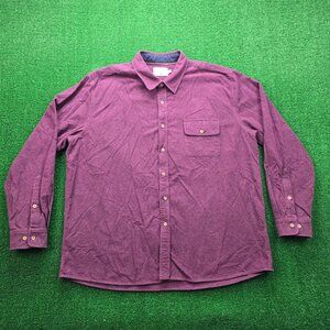 The Normal Brand Shirt Mens 2XL Maroon‎ Flannel Button Long Sleeve Outdoors